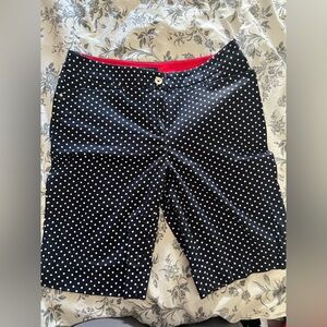 Jones New York Black and White Polka Dot Bermuda Shorts Size 4